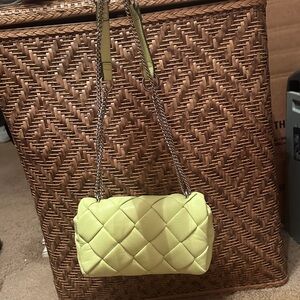 A New Day Lime Quilted Mini Bag